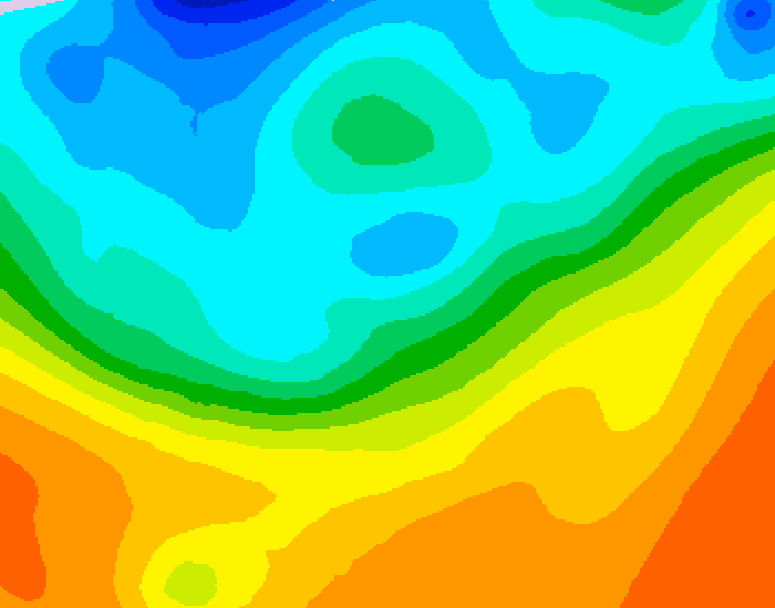 GDPS 500 millibar geopotential height 036 hour forecast chart for Canada based on 2026/09/28 1200Z data