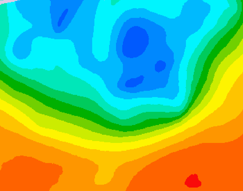 GDPS 500 millibar geopotential height 090 hour forecast chart for Canada based on 2026/09/28 1200Z data