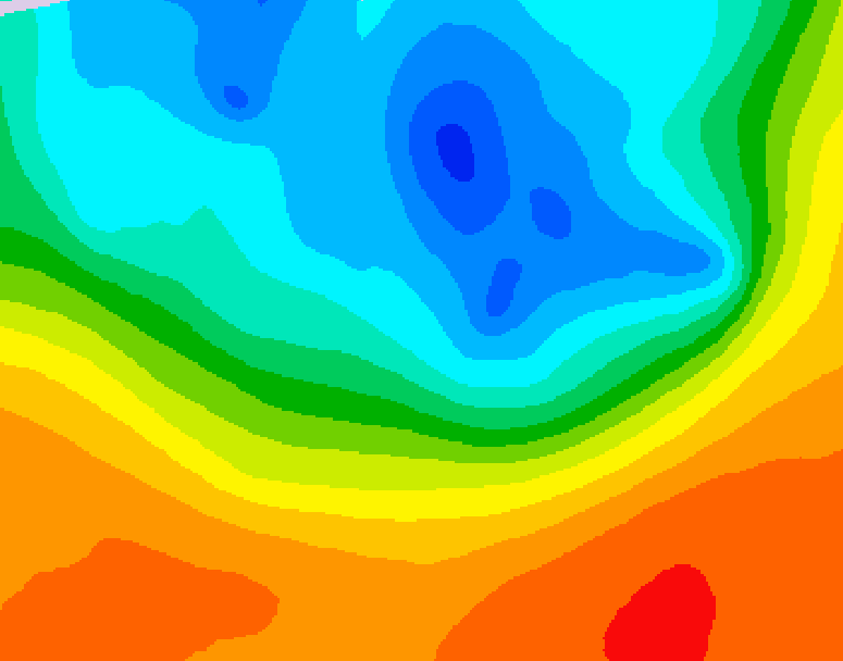 GDPS 500 millibar geopotential height 102 hour forecast chart for Canada based on 2026/09/28 1200Z data