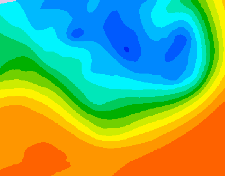 GDPS 500 millibar geopotential height 126 hour forecast chart for Canada based on 2026/09/28 1200Z data