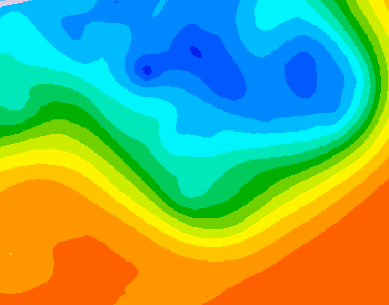 GDPS 500 millibar geopotential height 138 hour forecast chart for Canada based on 2026/09/28 1200Z data
