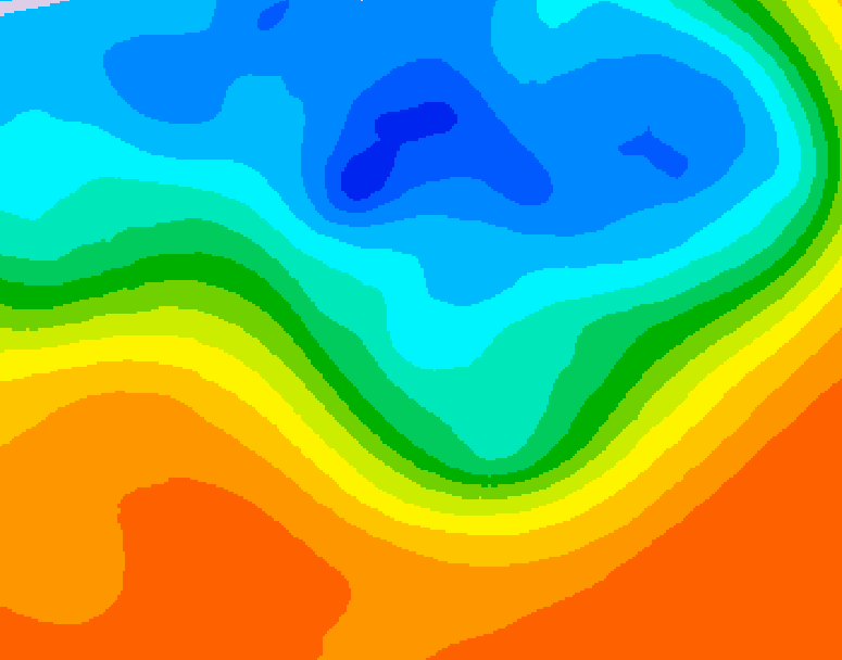 GDPS 500 millibar geopotential height 150 hour forecast chart for Canada based on 2026/09/28 1200Z data