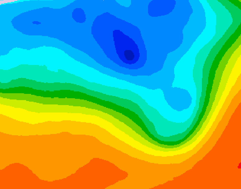 GDPS 500 millibar geopotential height 180 hour forecast chart for Canada based on 2026/09/28 1200Z data