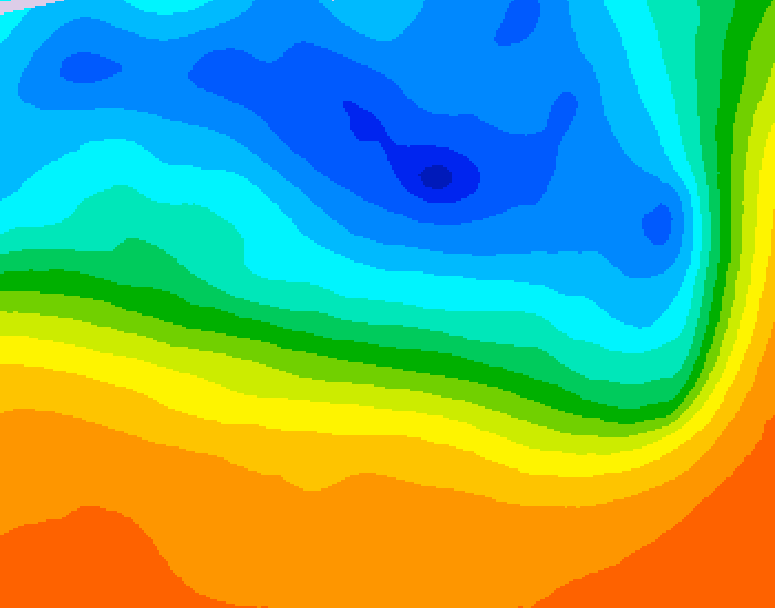 GDPS 500 millibar geopotential height 198 hour forecast chart for Canada based on 2026/09/28 1200Z data