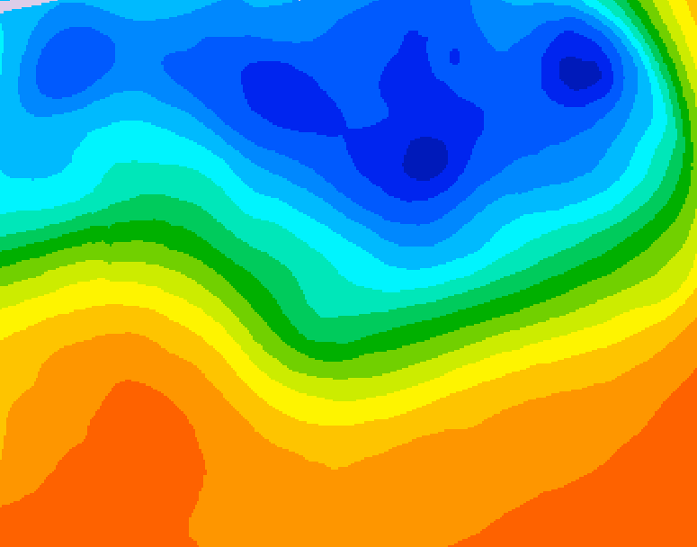 GDPS 500 millibar geopotential height 222 hour forecast chart for Canada based on 2026/09/28 1200Z data