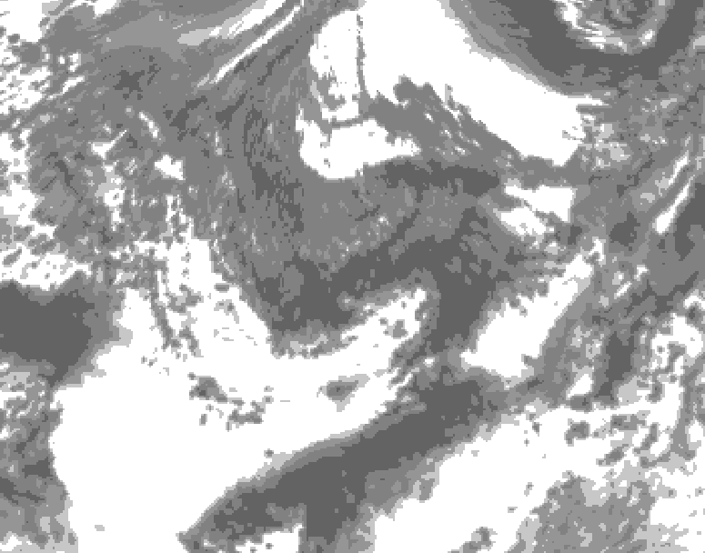 GDPS total cloud 072 hour forecast chart for Canada based on 2026/09/28 0000Z data