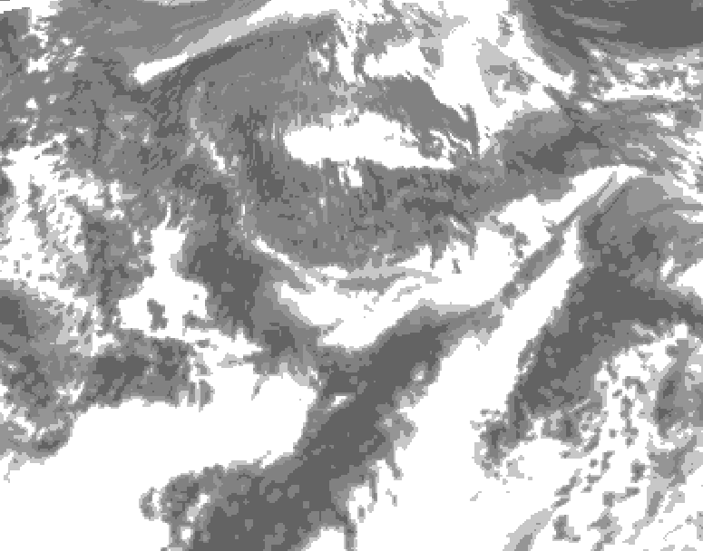 GDPS total cloud 030 hour forecast chart for Canada based on 2026/09/28 1200Z data