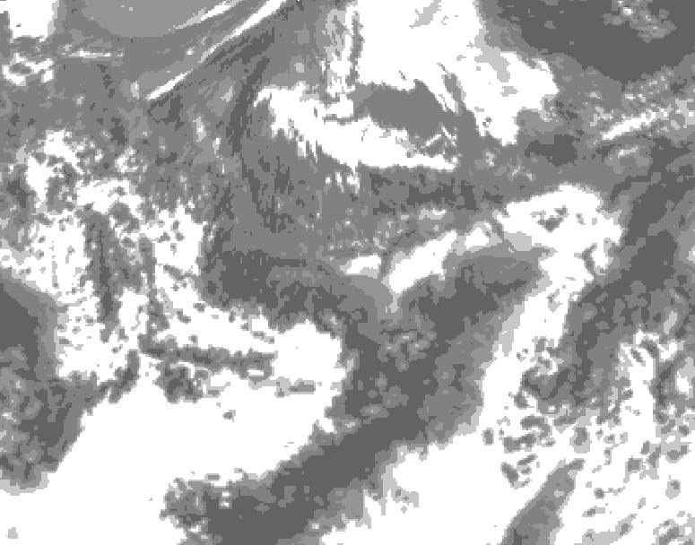 GDPS total cloud 042 hour forecast chart for Canada based on 2026/09/28 1200Z data