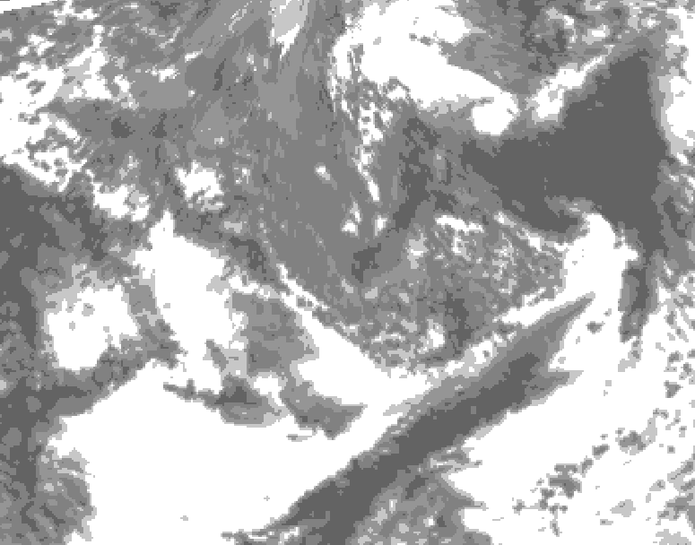 GDPS total cloud 102 hour forecast chart for Canada based on 2026/09/28 1200Z data