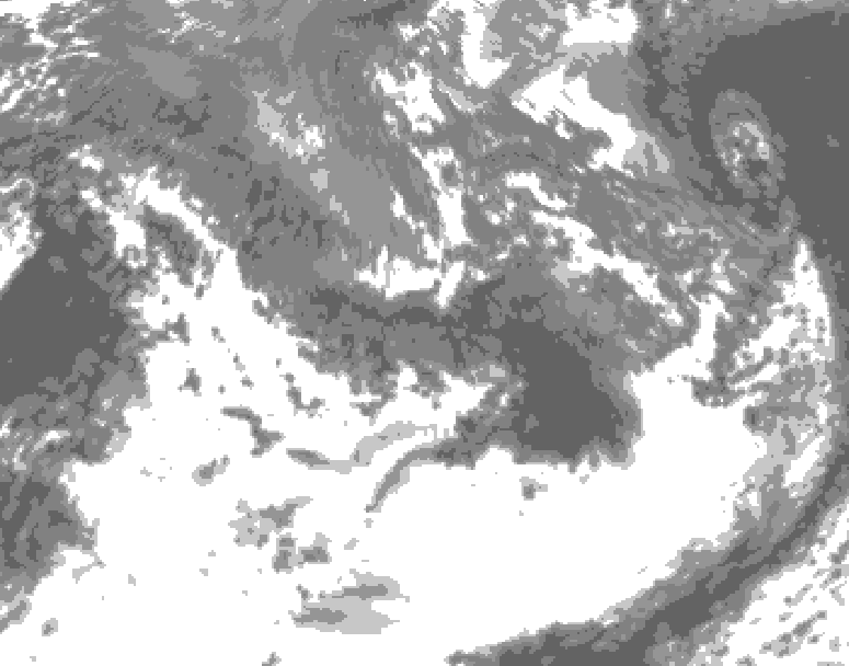 GDPS total cloud 210 hour forecast chart for Canada based on 2026/09/28 1200Z data