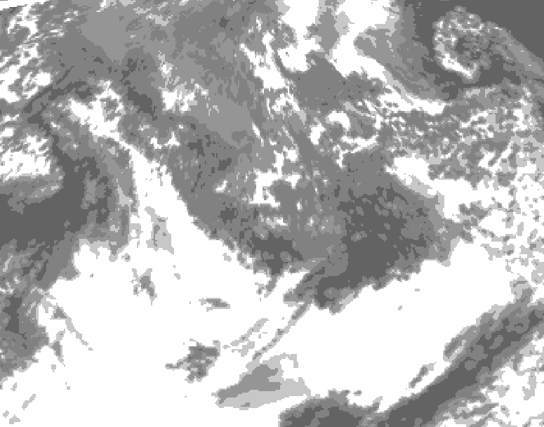 GDPS total cloud 222 hour forecast chart for Canada based on 2026/09/28 1200Z data