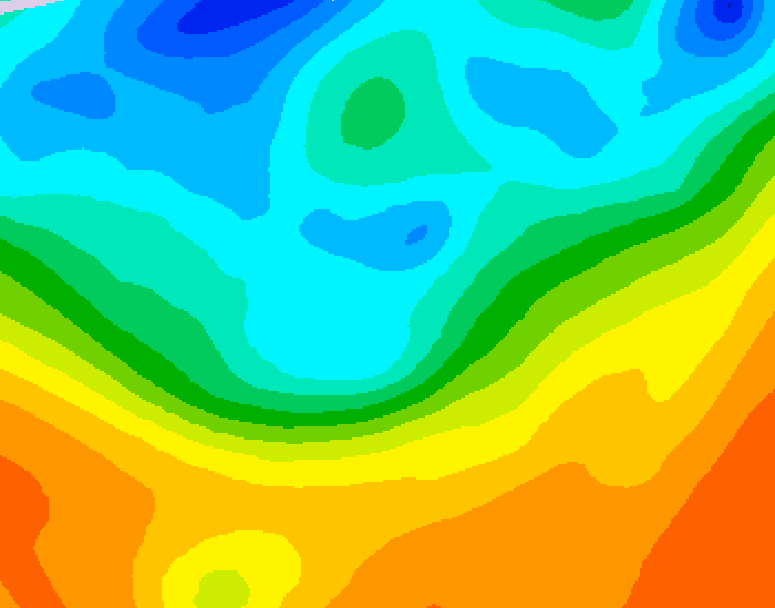 GDPS 500 millibar geopotential height 036 hour forecast chart for Canada based on 2026/09/29 0000Z data