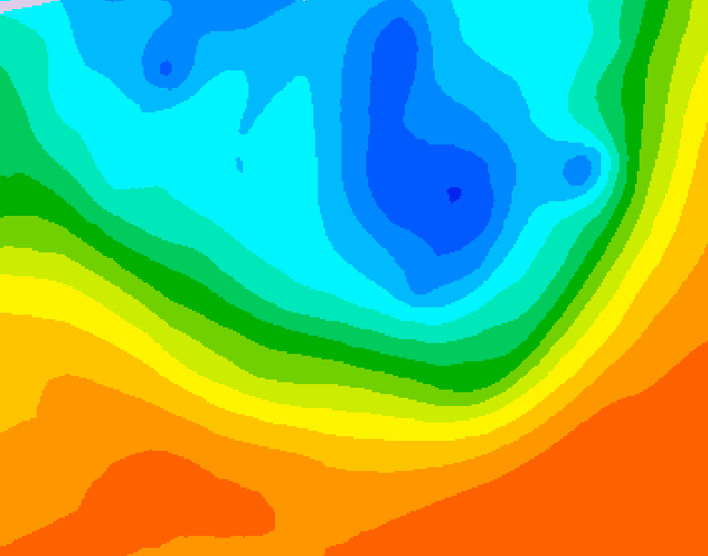 GDPS 500 millibar geopotential height 096 hour forecast chart for Canada based on 2026/09/29 0000Z data