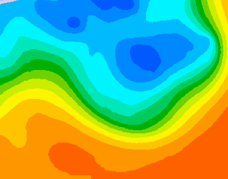 GDPS 500 millibar geopotential height 132 hour forecast chart for Canada based on 2026/09/29 0000Z data
