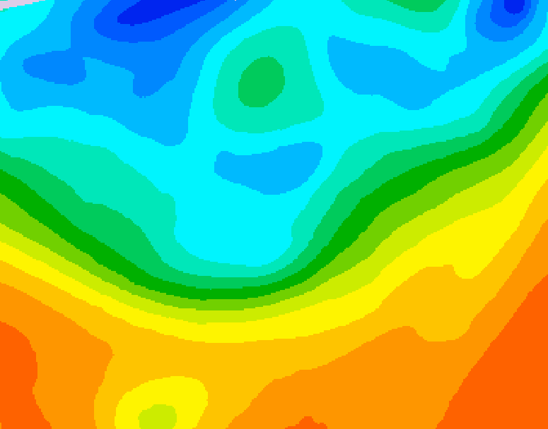 GDPS 500 millibar geopotential height 024 hour forecast chart for Canada based on 2026/09/29 1200Z data