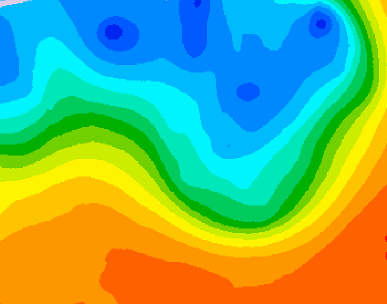 GDPS 500 millibar geopotential height 132 hour forecast chart for Canada based on 2026/09/29 1200Z data