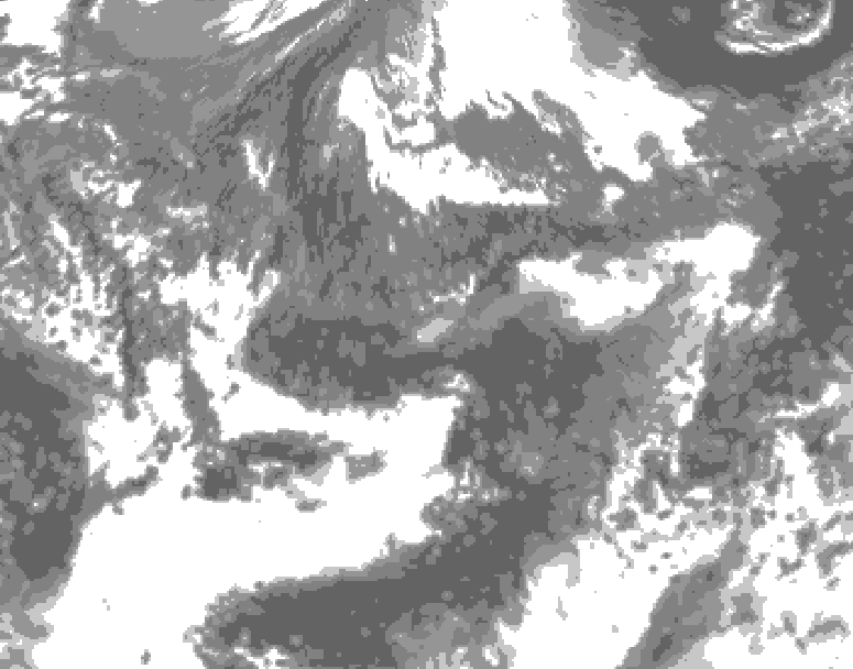 GDPS total cloud 036 hour forecast chart for Canada based on 2026/09/29 0000Z data