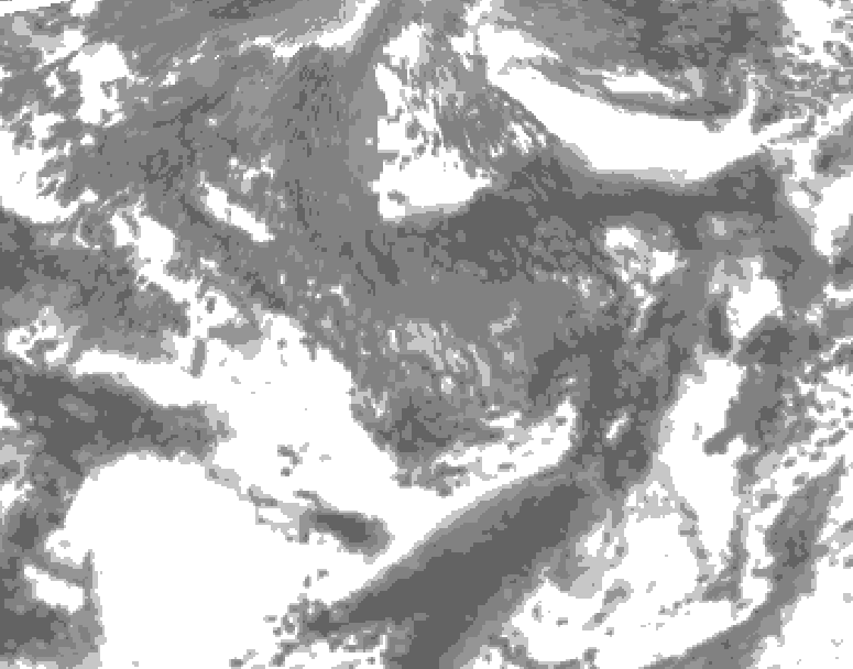 GDPS total cloud 072 hour forecast chart for Canada based on 2026/09/29 0000Z data