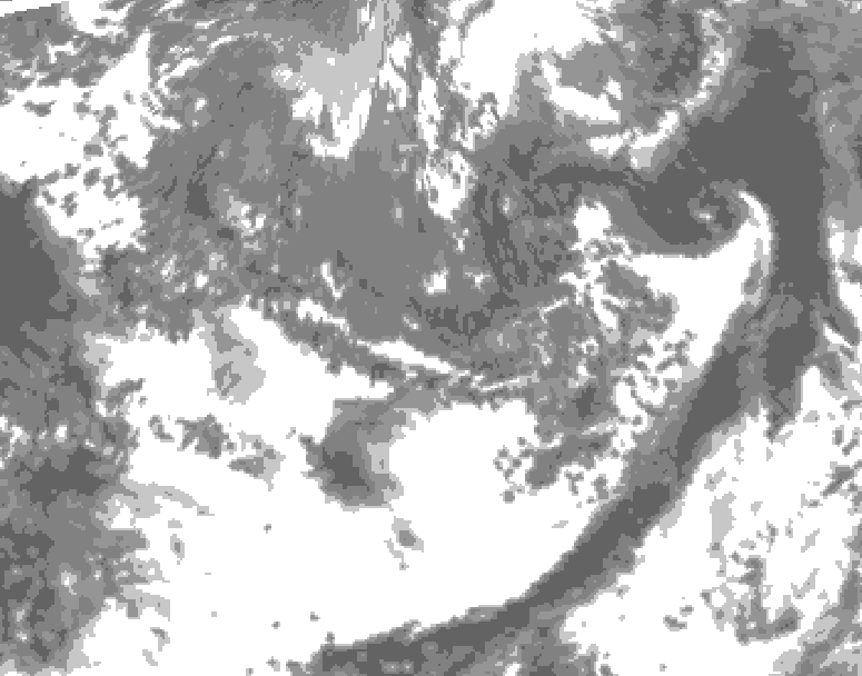GDPS total cloud 096 hour forecast chart for Canada based on 2026/09/29 0000Z data