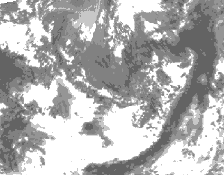 GDPS total cloud 084 hour forecast chart for Canada based on 2026/09/29 1200Z data