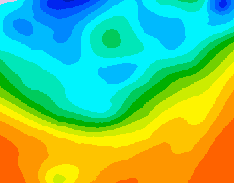 GDPS 500 millibar geopotential height 006 hour forecast chart for Canada based on 2026/09/30 0000Z data