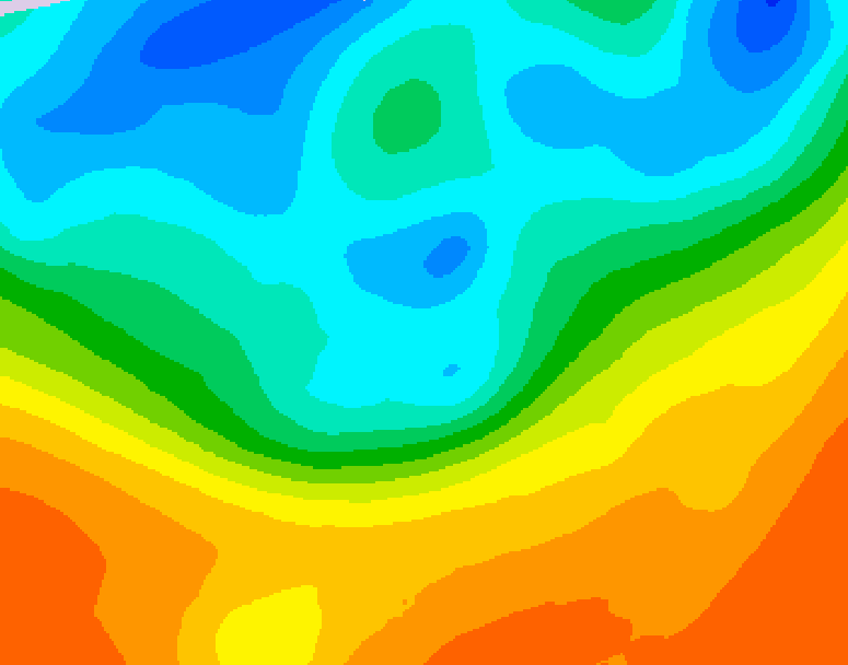 GDPS 500 millibar geopotential height 018 hour forecast chart for Canada based on 2026/09/30 0000Z data