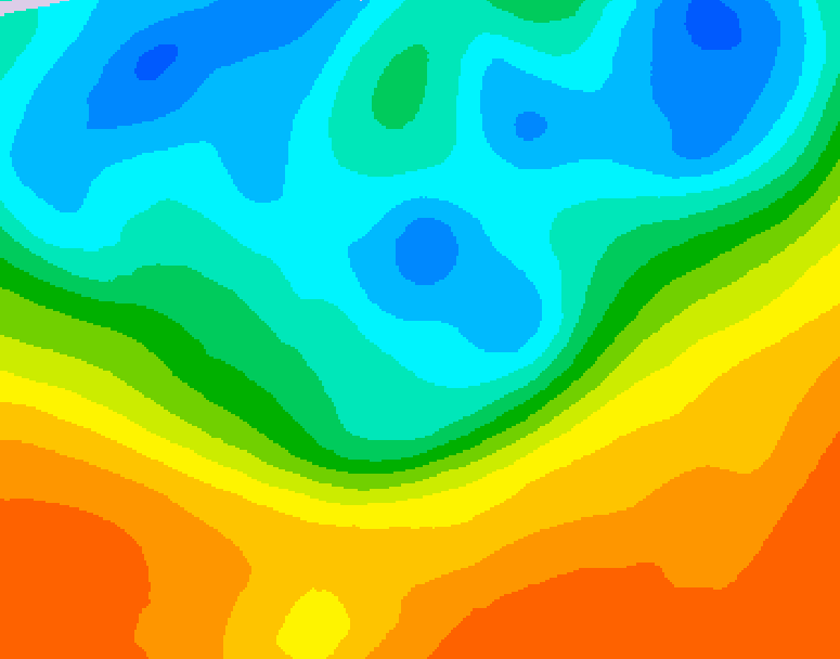 GDPS 500 millibar geopotential height 030 hour forecast chart for Canada based on 2026/09/30 0000Z data