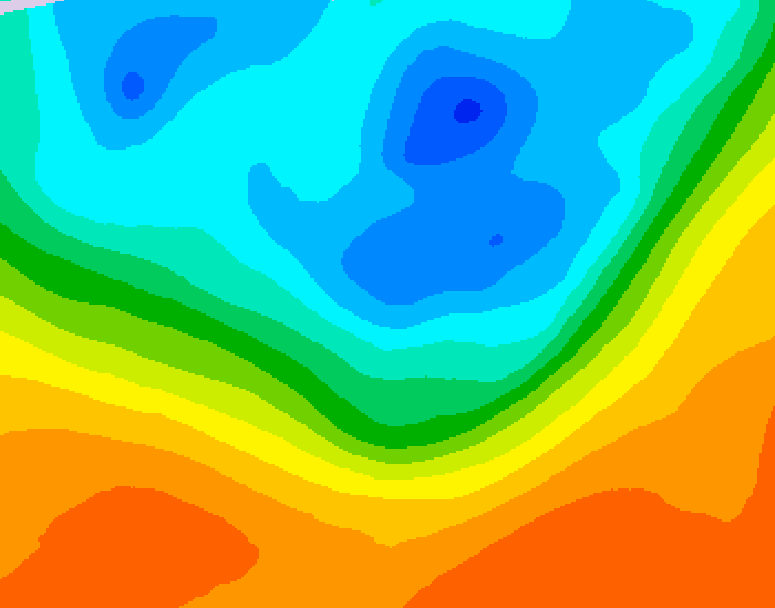 GDPS 500 millibar geopotential height 054 hour forecast chart for Canada based on 2026/09/30 0000Z data