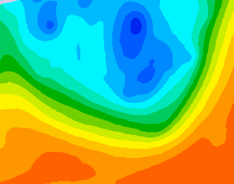 GDPS 500 millibar geopotential height 072 hour forecast chart for Canada based on 2026/09/30 0000Z data