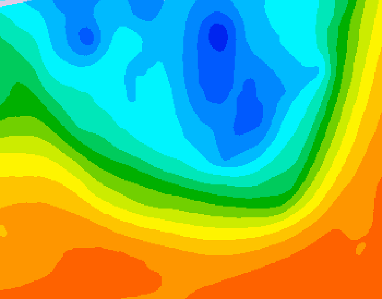 GDPS 500 millibar geopotential height 078 hour forecast chart for Canada based on 2026/09/30 0000Z data