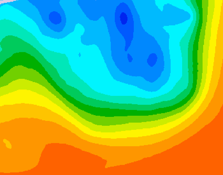 GDPS 500 millibar geopotential height 090 hour forecast chart for Canada based on 2026/09/30 0000Z data
