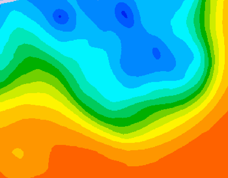GDPS 500 millibar geopotential height 102 hour forecast chart for Canada based on 2026/09/30 0000Z data