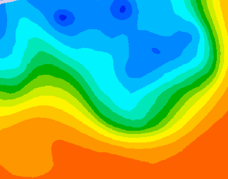 GDPS 500 millibar geopotential height 114 hour forecast chart for Canada based on 2026/09/30 0000Z data