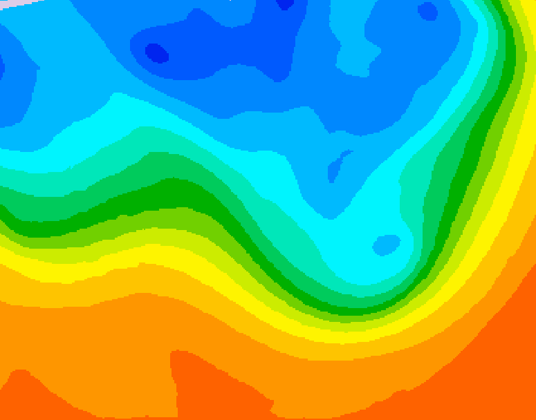 GDPS 500 millibar geopotential height 132 hour forecast chart for Canada based on 2026/09/30 0000Z data