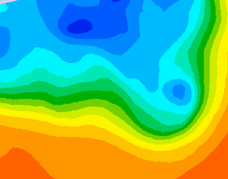 GDPS 500 millibar geopotential height 150 hour forecast chart for Canada based on 2026/09/30 0000Z data