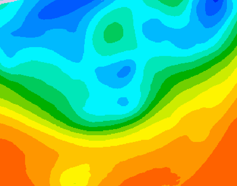 GDPS 500 millibar geopotential height 006 hour forecast chart for Canada based on 2026/09/30 1200Z data