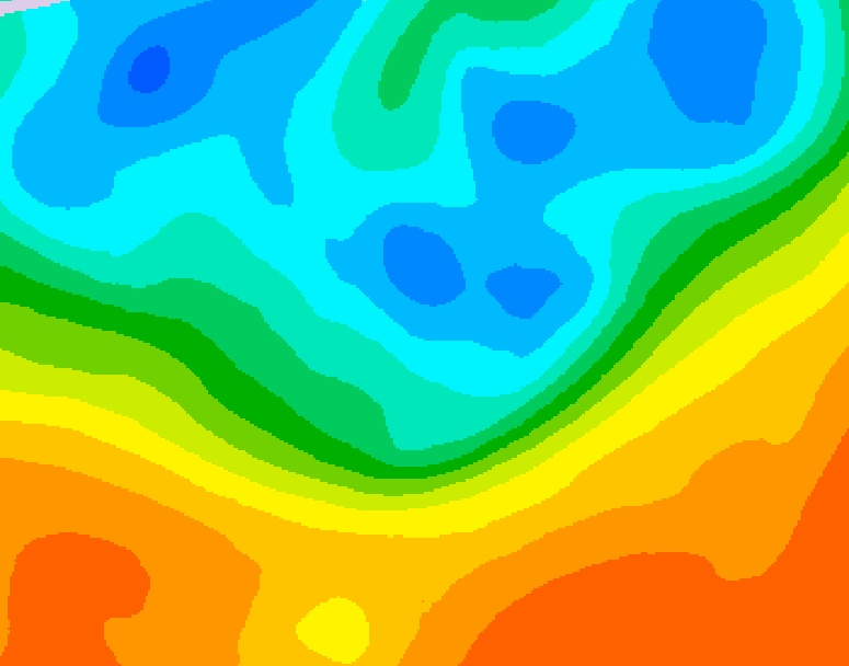 GDPS 500 millibar geopotential height 024 hour forecast chart for Canada based on 2026/09/30 1200Z data