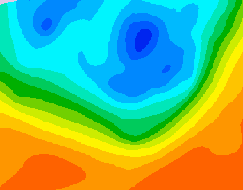 GDPS 500 millibar geopotential height 048 hour forecast chart for Canada based on 2026/09/30 1200Z data