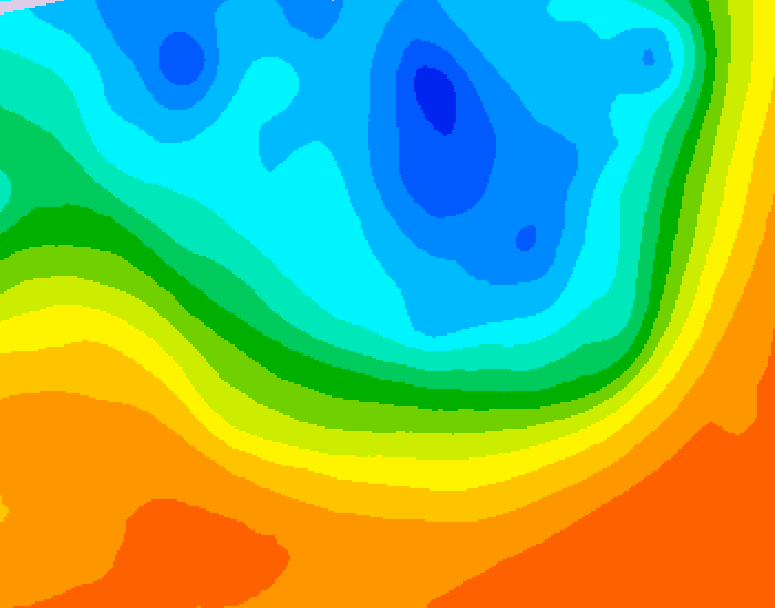 GDPS 500 millibar geopotential height 072 hour forecast chart for Canada based on 2026/09/30 1200Z data