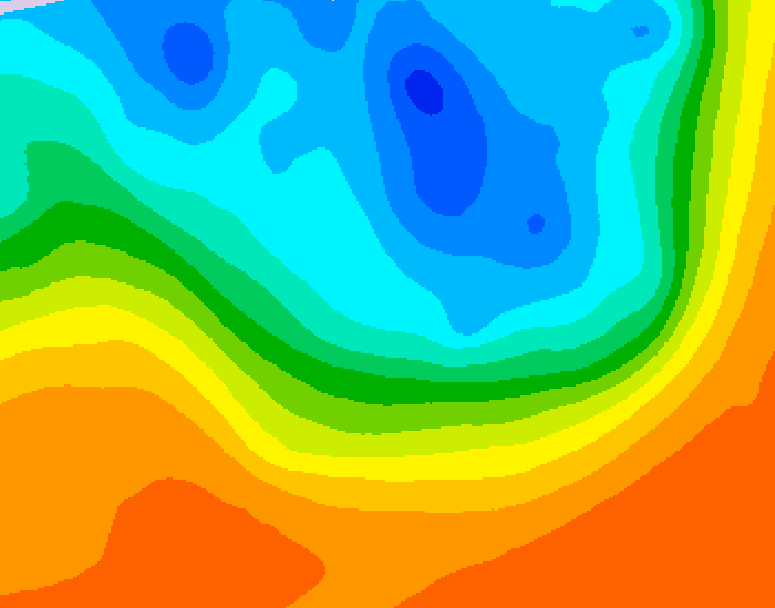 GDPS 500 millibar geopotential height 078 hour forecast chart for Canada based on 2026/09/30 1200Z data