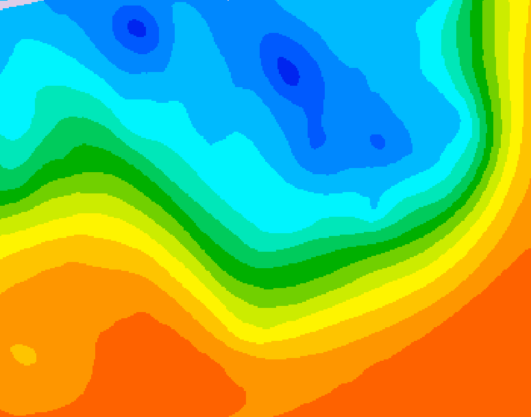 GDPS 500 millibar geopotential height 090 hour forecast chart for Canada based on 2026/09/30 1200Z data