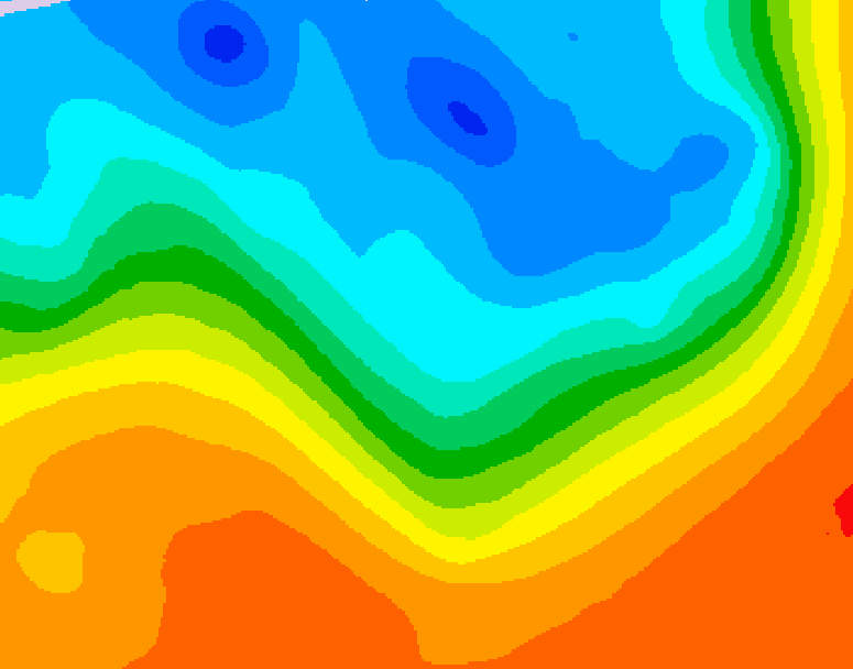 GDPS 500 millibar geopotential height 096 hour forecast chart for Canada based on 2026/09/30 1200Z data