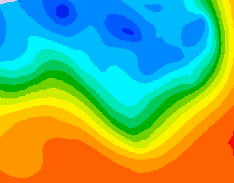 GDPS 500 millibar geopotential height 102 hour forecast chart for Canada based on 2026/09/30 1200Z data