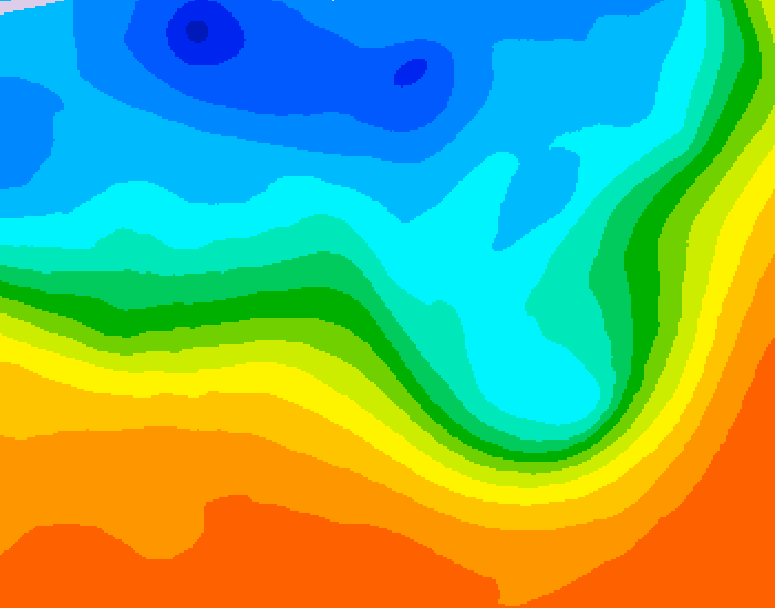 GDPS 500 millibar geopotential height 126 hour forecast chart for Canada based on 2026/09/30 1200Z data
