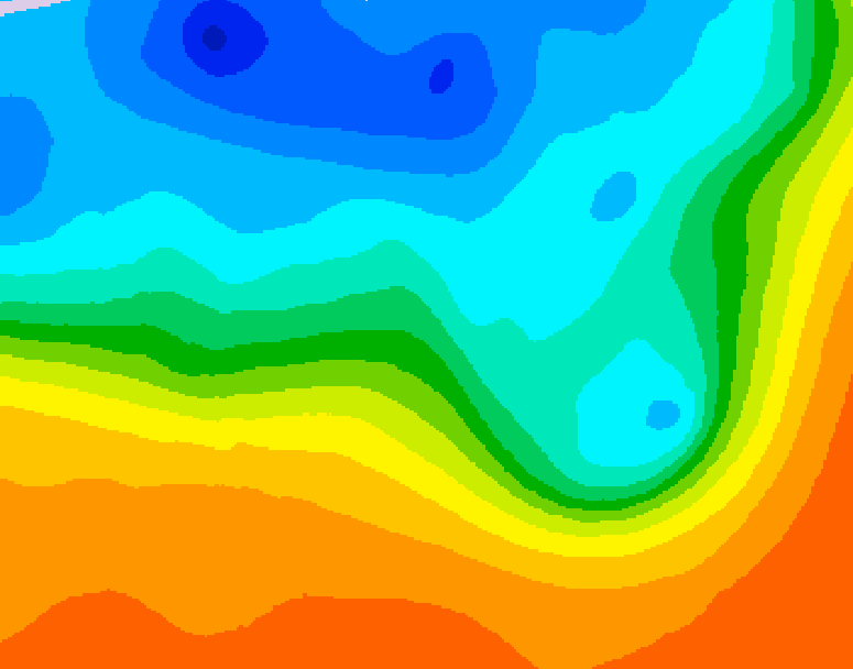 GDPS 500 millibar geopotential height 132 hour forecast chart for Canada based on 2026/09/30 1200Z data