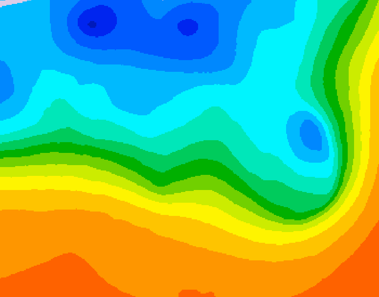 GDPS 500 millibar geopotential height 150 hour forecast chart for Canada based on 2026/09/30 1200Z data