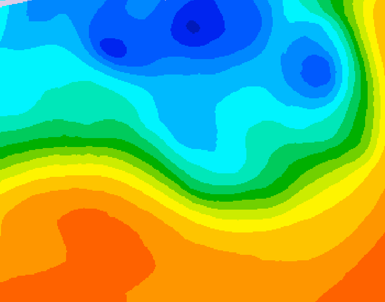 GDPS 500 millibar geopotential height 180 hour forecast chart for Canada based on 2026/09/30 1200Z data