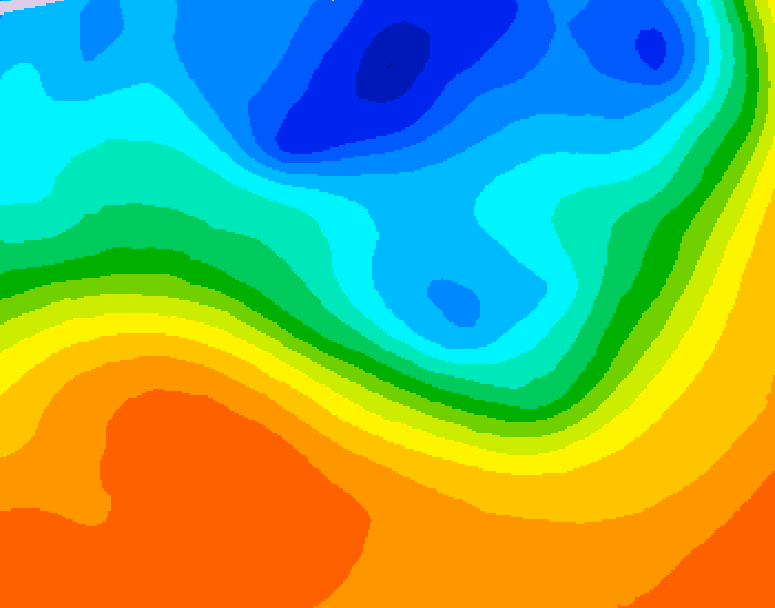 GDPS 500 millibar geopotential height 198 hour forecast chart for Canada based on 2026/09/30 1200Z data