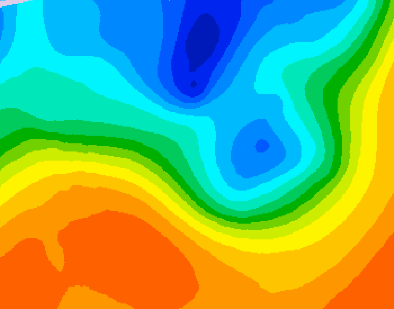 GDPS 500 millibar geopotential height 216 hour forecast chart for Canada based on 2026/09/30 1200Z data