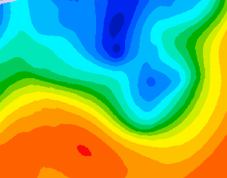 GDPS 500 millibar geopotential height 222 hour forecast chart for Canada based on 2026/09/30 1200Z data